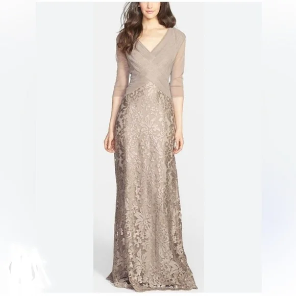 chinese dress ladies Tadashi Shoji Coates Sequin Embroidered Dress - Blue main image 0